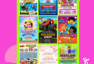 Eu vou fazer seu convite infantil com o seu tema favorito.