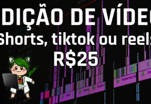 Eu vou editar shorts, tiktok ou reels
