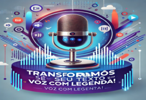 Eu vou transformar seu texto em voz artificial com legenda