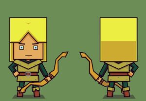 Eu vou criar qualquer personagem Chibi em forma de cubo.