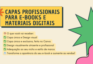 Eu vou criar a capa do seu e-book digital
