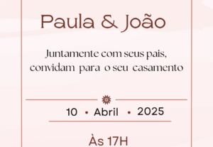 Eu vou fazer um convite digital belíssimo para você