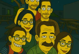 Eu vou fazer sua caricatura no estilo Simpsons