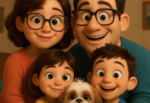 Eu vou fazer sua caricatura no estilo Pixar