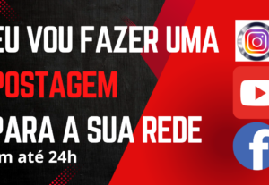 Eu vou criar uma postagem para a sua rede.