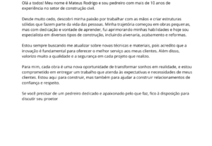 Eu vou Fazer o seu currículo.