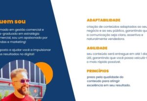 Eu vou criar um comercial sobre o seu produto