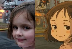Eu vou criar uma arte no modelo desenho do Studio Ghibli