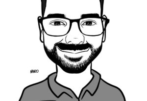 Eu vou fazer uma caricatura em preto e branco pra você