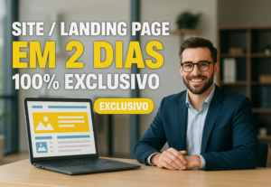 Eu vou fazer seu site/landing page em 2 dias.