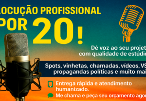 Eu vou gravar seu texto com voz profissional e impactante