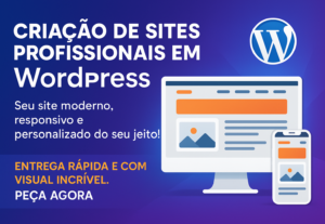 Eu vou fazer seu site no wordpress com otimizações em buscas...