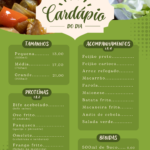 Eu vou fazer cardápios que vendem e encantam.