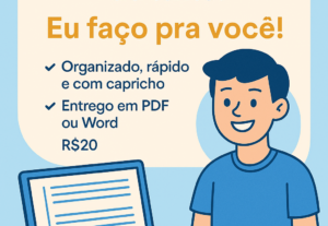 Eu vou revisar seus textos e montar resumos