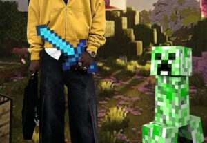 Eu vou editar sua foto com itens do Minecraft