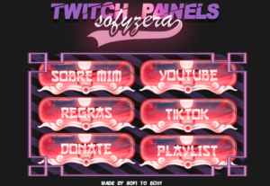 Eu vou criar seus painéis da Twitch