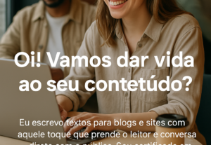 Eu vou dar vida ao seu conteúdo, vamos nessa juntos?