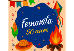 Eu vou Etiqueta, banner, adesivo, convite