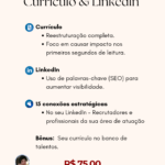 Eu vou ajustar seu LinkedIn e currículo.