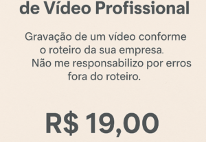 Eu vou fazer um video para sua empresa em 6h