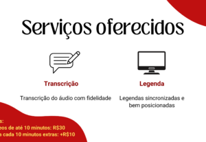 Eu vou transcrever e/ou legendar seu vídeo/áudio.