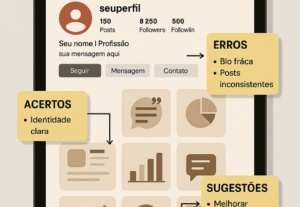 Eu vou fazer uma análise do seu perfil no Instagram ou tikto...