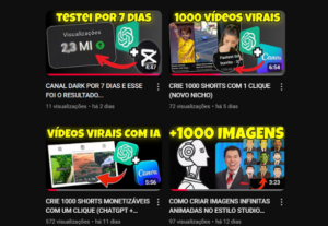 Eu vou fazer vídeos curtos e também vídeos longos
