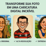 Eu vou Transformar Sua Foto em uma Caricatura Digital
