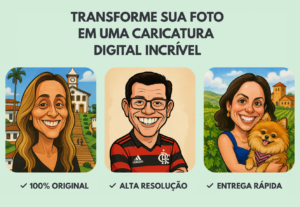 Eu vou Transformar Sua Foto em uma Caricatura Digital