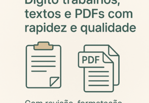 Eu vou Digitar  trabalhos, textos e PDFs com rapidez e quali...