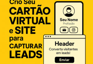 Eu vou criar seu cartão de visita e landing page virtual