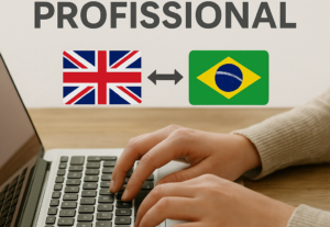 Eu vou fazer Tradução Profissional Inglês Português e vice v...