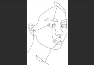 Eu vou desenhar sua caricatura minimalista em linhas