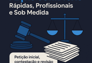 Eu vou criar e editar todas as suas peças jurídicas