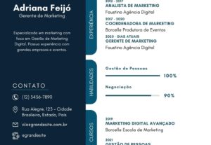Eu vou criar um currículo atrativo para você.