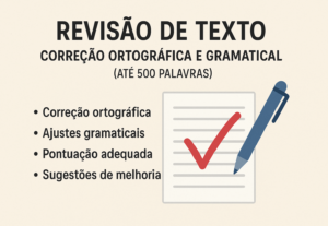 Eu vou fazer Revisão de texto: correção ortográfica e gramat...
