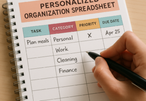 Eu vou Fazer planilha de organização de rotina personalizada