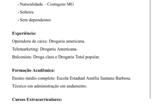 Eu vou criar um currículo atrativo