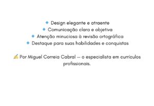 Eu vou criar um currículo atrativo