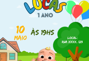 Eu vou fazer o seu convite de aniversário digital.