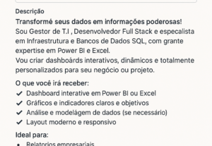 Eu vou fazer Dashboards Profissionais em Power BI e Excel
