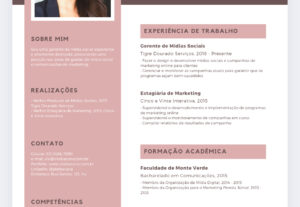 Eu vou criar um currículo atrativo