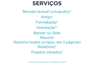 Eu vou formatar, revisar, corrigir e orientar