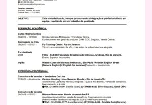 Eu vou Fazer um currículo atrativo para você.