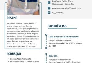 Eu vou Criar currículo personalizado com seu perfil