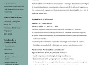 Eu vou criar um currículo atrativo