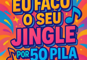 Eu vou fazer o seu jingle, com letras e melodias originais.