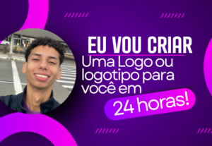 Eu vou criar uma logo ou logotipo para você em 24 horas.