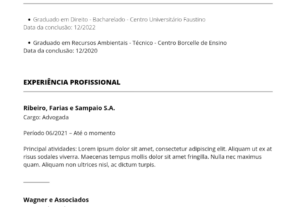 Eu vou criar um currículo atrativo