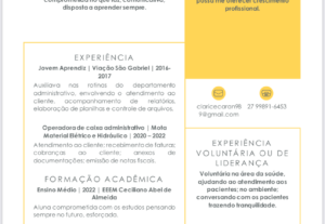 Eu vou criar um currículo atrativo.